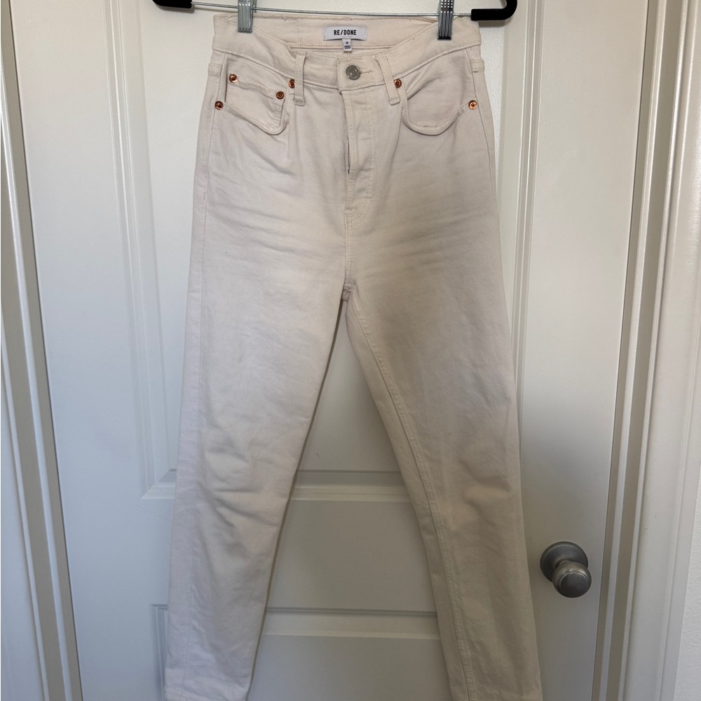 Re/Done Women's Vintage White Jeans